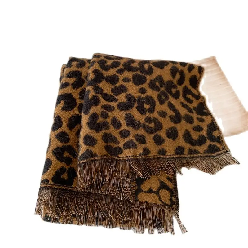 New Autumn Winter Leopard Zebra Printed Girls Immitation Cashmere Scarf Boys Shawl Girls Casual Long Scarf Children Neck Warmer