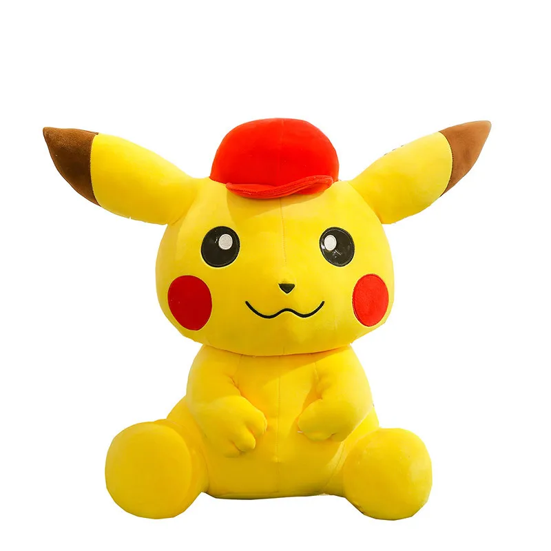 Pokemons fofos Brinquedos de pelúcia para crianças, boneca fofa detetive  Pikachus recheada, presentes kawaii, 28cm, quente - AliExpress