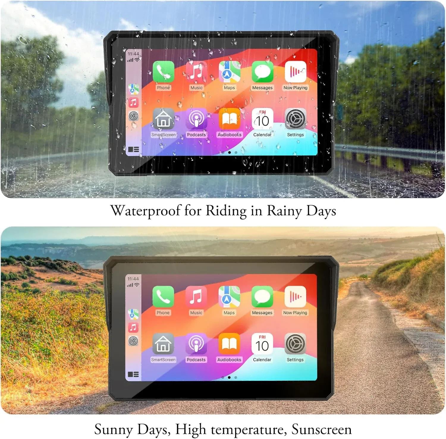 Navigazione GPS DVR per moto Carplay portatile da 5/7 pollici Display IPS impermeabile IPX7 per CarPlay wireless Android Auto - immagine 4