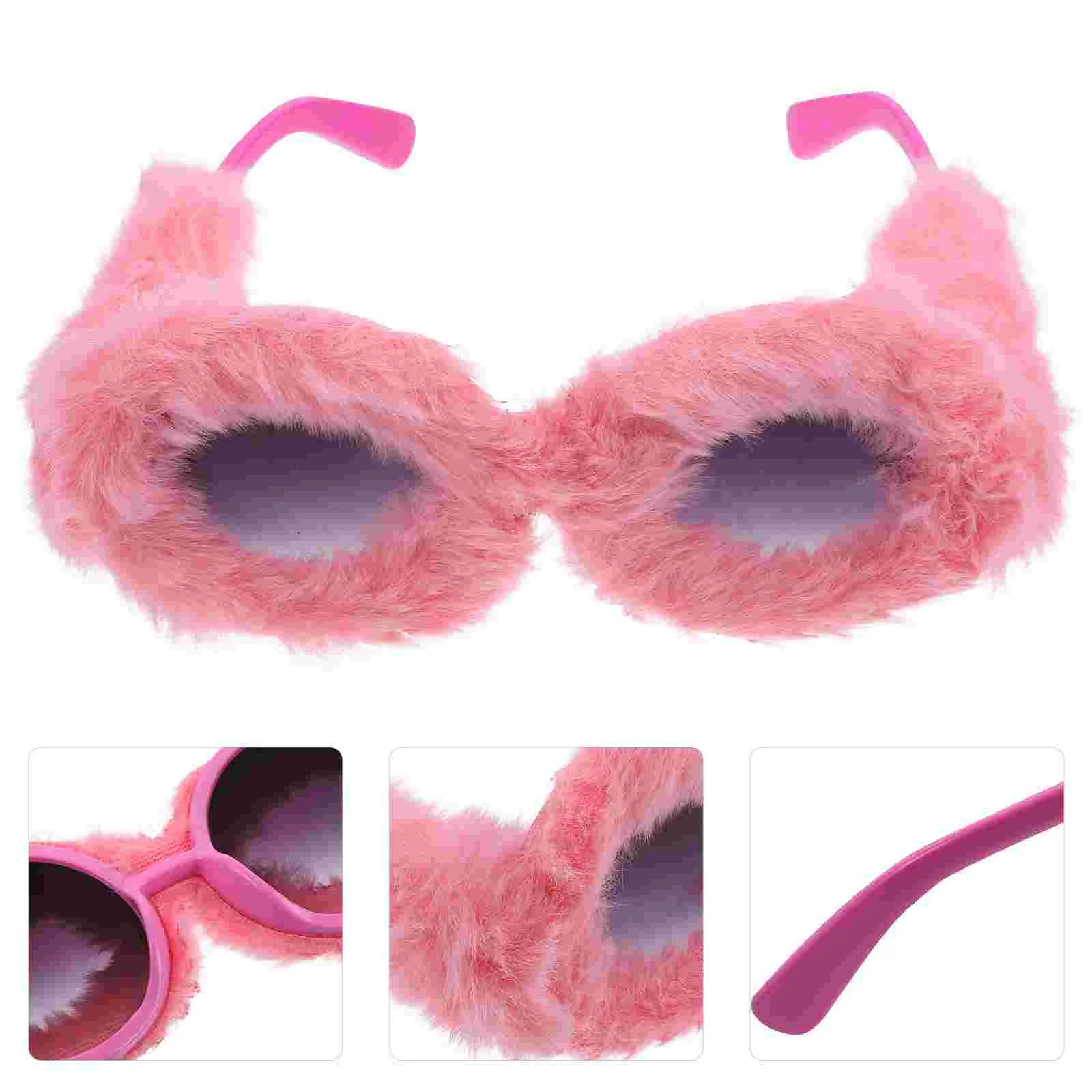 

Funny Sunglasses Creative Funky for Party Fluffy Cool Quirky Novelty Photo Props Plush Eyeglasses Comfortable Eye-catching