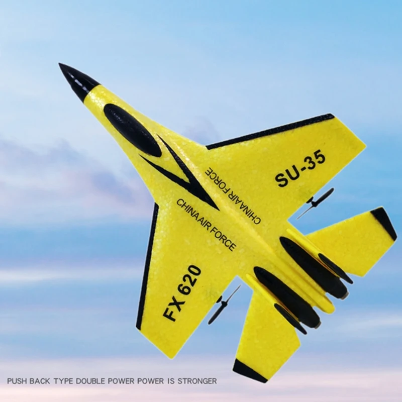 77HD Realistic SU-35 Fighter EPP Foam Plane for Children Easy Flying Anti-crash Remote Control Aircraft for Boys 4