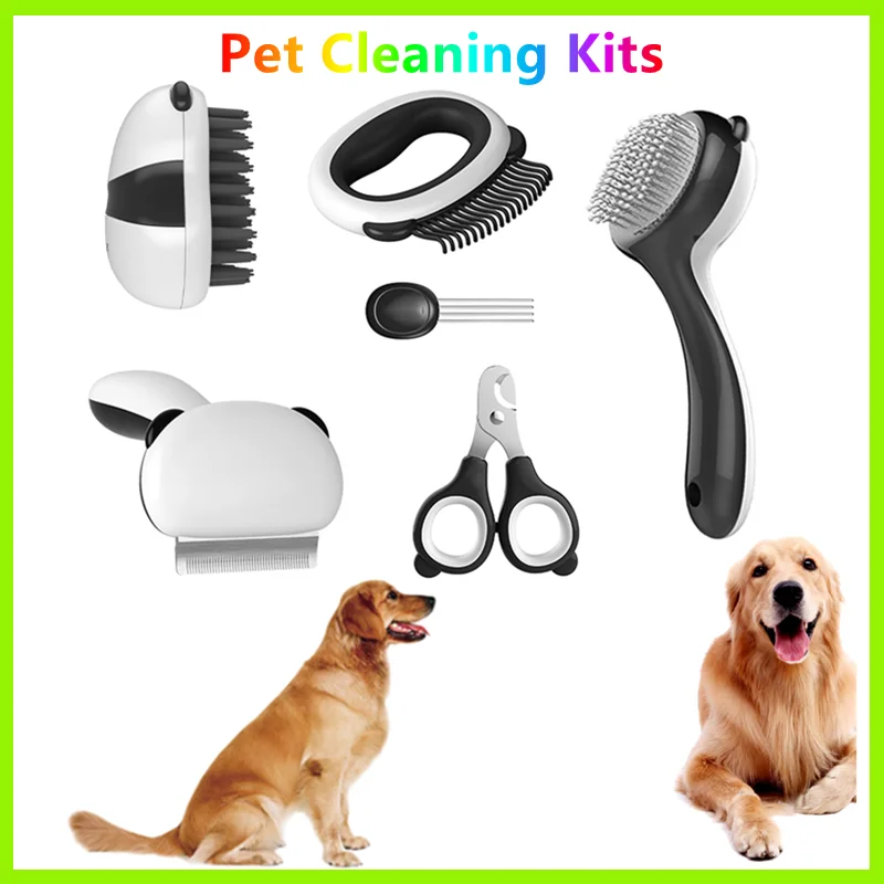 

Pet Beauty and Health Kits Nail Clippers Dog Brush Cat Comb Removes Hairs Small Breeds Dogs Grooming Cleaning Supplies Are Sets