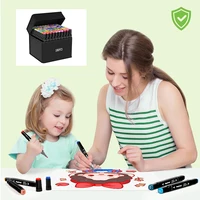 100 Colors Double-Ended Art Markers – 1mm Precise Lines + 6mm Wide Coloring – Quick-Dry Oil-Based Ink – Ideal for DIY Crafts, Clothing, Mugs, Glass – Artist Gift Set 7