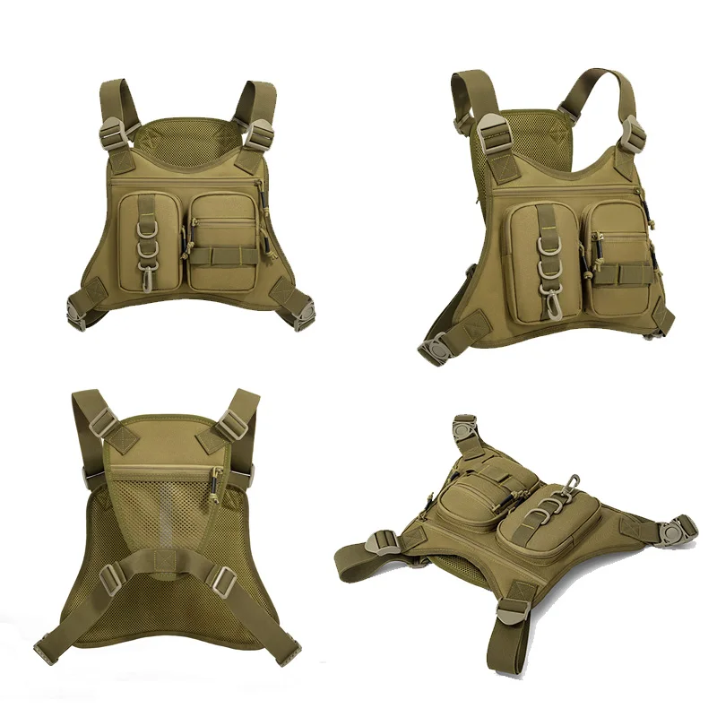 Polyester Tactical Molle Chest Rig Vest Bag for Outdoor Sports