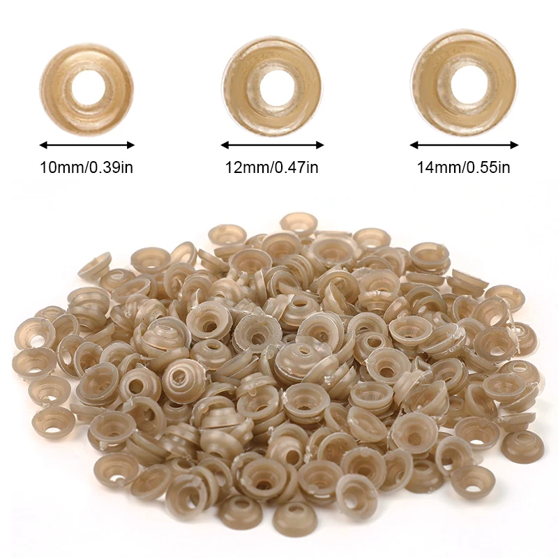 Fenrry 100/250PCS Round Gaskets Washers for Plastic Safety Eyes Nose Back for Bear Doll Animal Toys DIY Craft Making Accessory