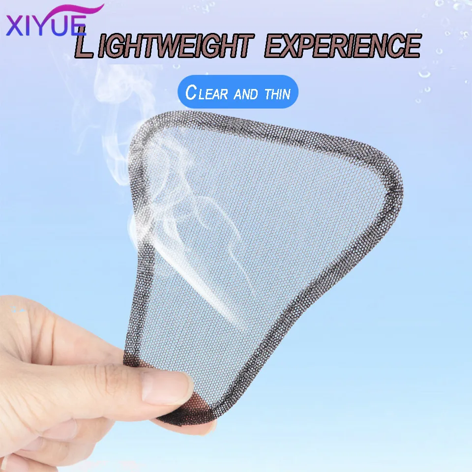 XIYUE   Swiss mesh top hair patch curly hair wig patch women's fluffy hair increase covered white hair light and thin bangs wig