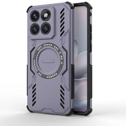 Shockproof Magnetic Adsorption Durable Case with Heat Dissipation - PC+TPU Construction for Motorola Edge 70 Fusion+ (Purple)