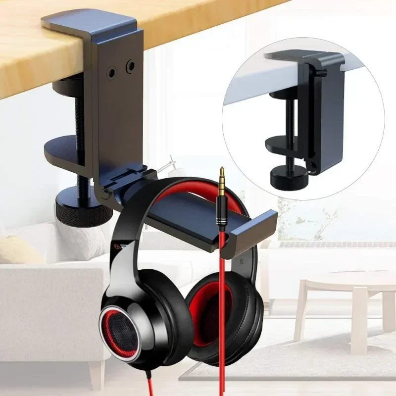 

High-quality Headphone Holder Lightweight Headphone Hanger Universal Anti-scratch Under Desk Headset Holder Hook Hanger