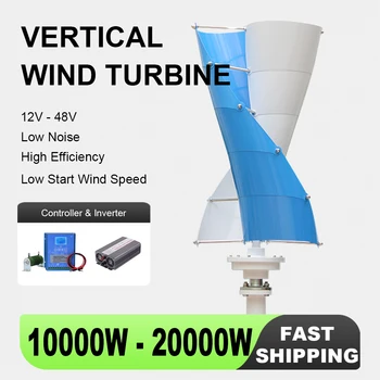 10KW Vertical Axis Magnetic Levitation Wind Turbine Free Energy Mppt Hybrid Controller 220V Low Speed Low Noise Household Farm