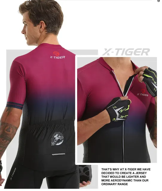 Maillot De Cyclisme Homme 3XL Global Cycling Gear - Tiger, Zip, Manches Courtes, Neuf