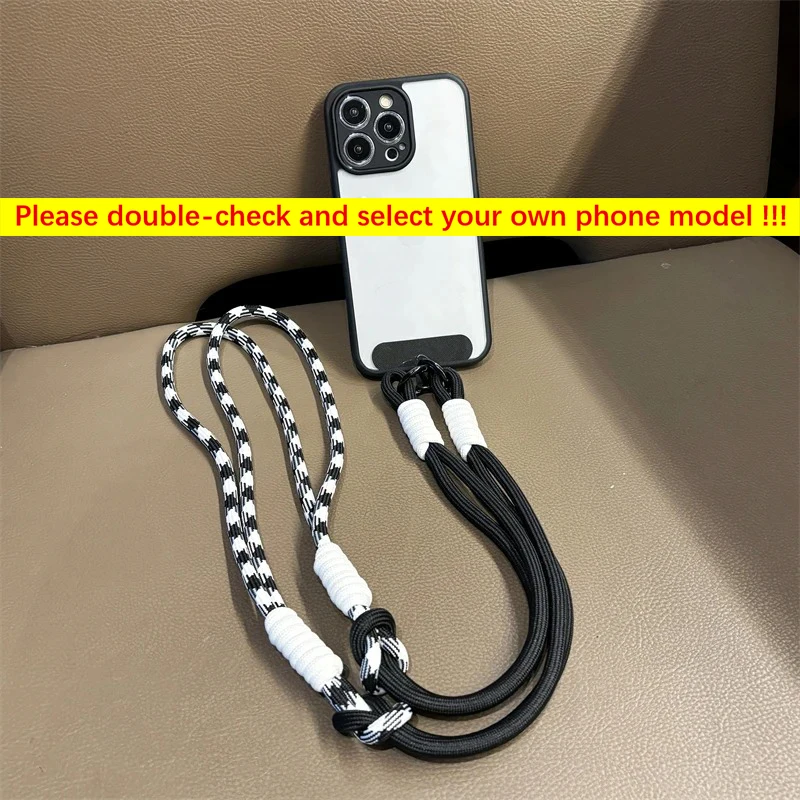 Shockproof Crossbody Lanyard Luxury Clear Acrylic Hard Phone Case
