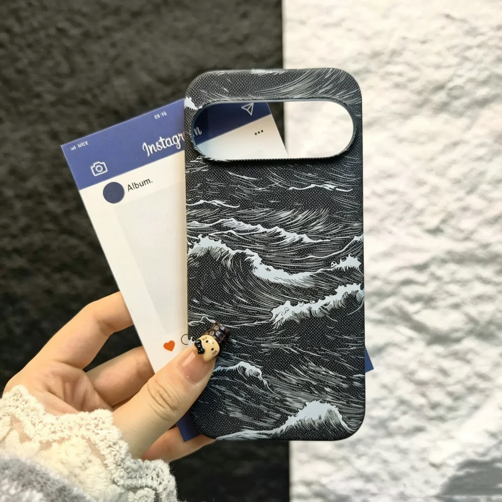 Slim Carbon Fiber Texture Matte Frameless Phone Case with MagSafe Compatibility