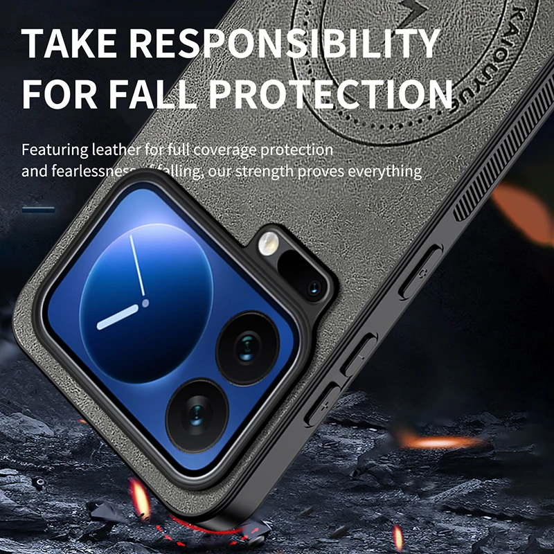 Luxury Leather Phone Case with Soft-Touch Feel and Wireless Charging Compatibility
