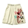 Anime New Series Lycoris Recoil Print Summer Short Classic Printed Gym Shorts Men's Gym Basketball Sports Beach Shorts 5