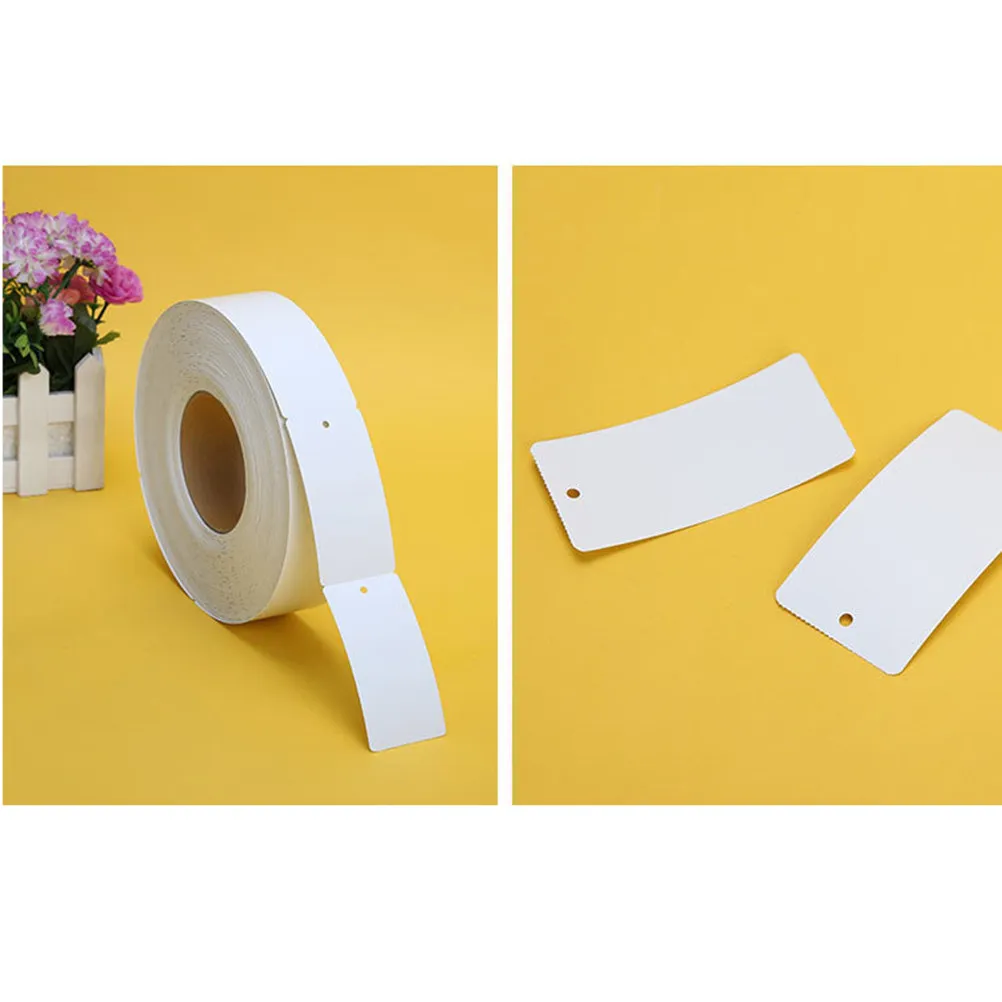 빈 행택 카드 의류용 하드 종이 태그 DIY 인쇄용 35X100Mm 흰색 걸이 구멍 디자인 파일 라벨 공예용