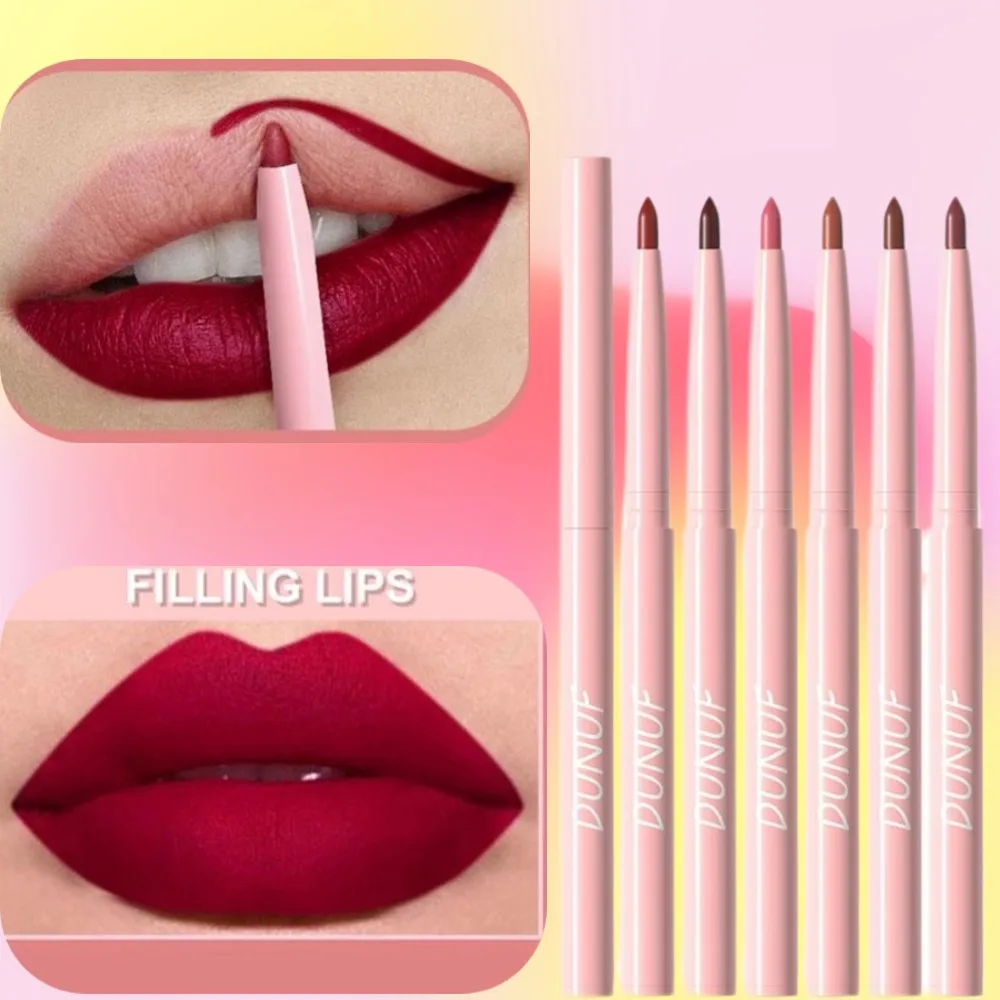 Velvet Lip Liner Set Ultra-Pigmented Matte Pencils Waterproof Smudge-Proof for Lip Blushing Pro Makeup Kit 6Pcs lip liner lip liner pencil lipliner pencil lip liner set