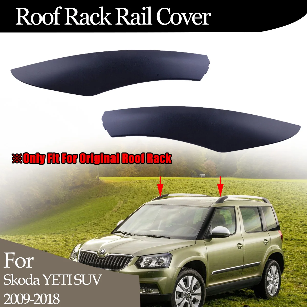 Roof Rack Cover For Skoda Yeti SUV 2014-2017 Front Rear Roof Luggage Bar  Rail End Shell Plasitc Cover Replacement - AliExpress
