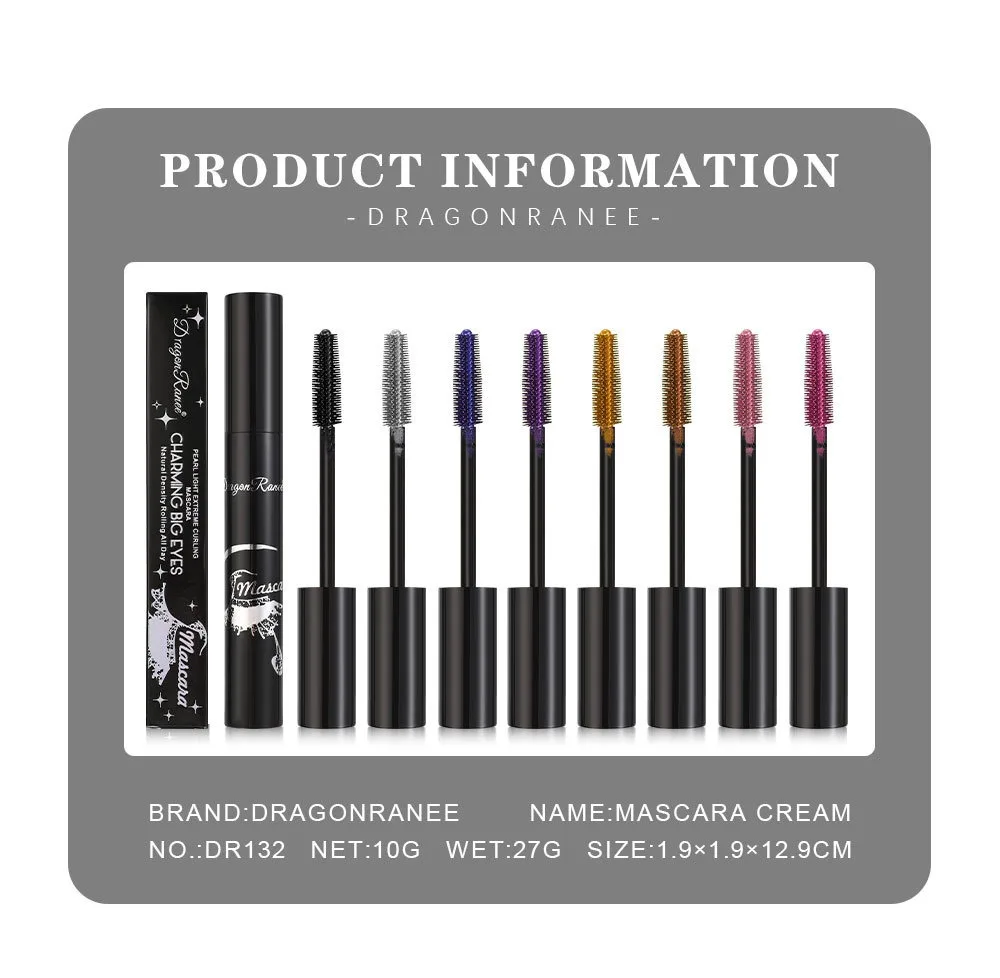 Mascara coloré waterproof effet volume et cils naturels maquillage_voghion.com