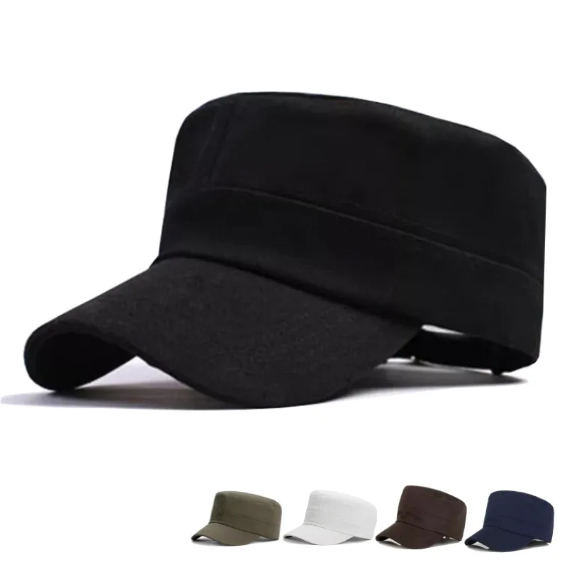 

Military Army Baseball Cap Unisex Adjustable Classic Style Plain Flat Vintage Army Hat Cadet Military Patrol Cap For Men Women