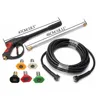 3000PSI Electric Cordless High Pressure Cleaner Spray Gun Wand Lance Nozzle Tips Hose Kit Cleaning Machine 6