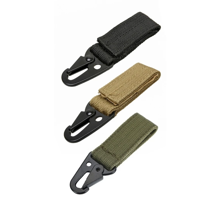 

Tactically Nylon Webbing Buckle Carabiner Multi-Function Keychains Strap Clip