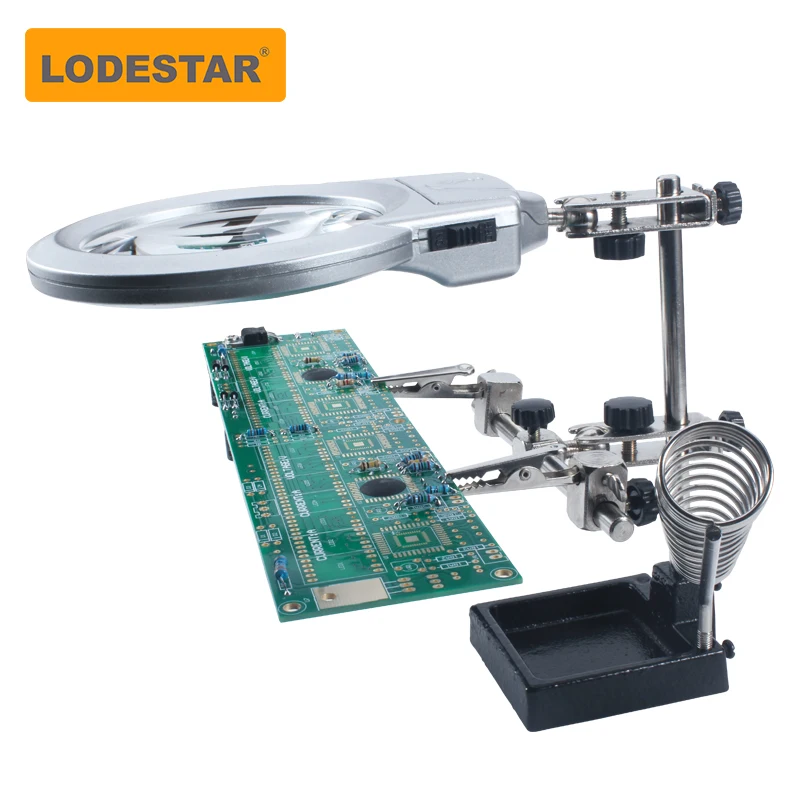 LODESTAR L316358 Welding Magnifying Glass Clip Magnifier Hand Soldering