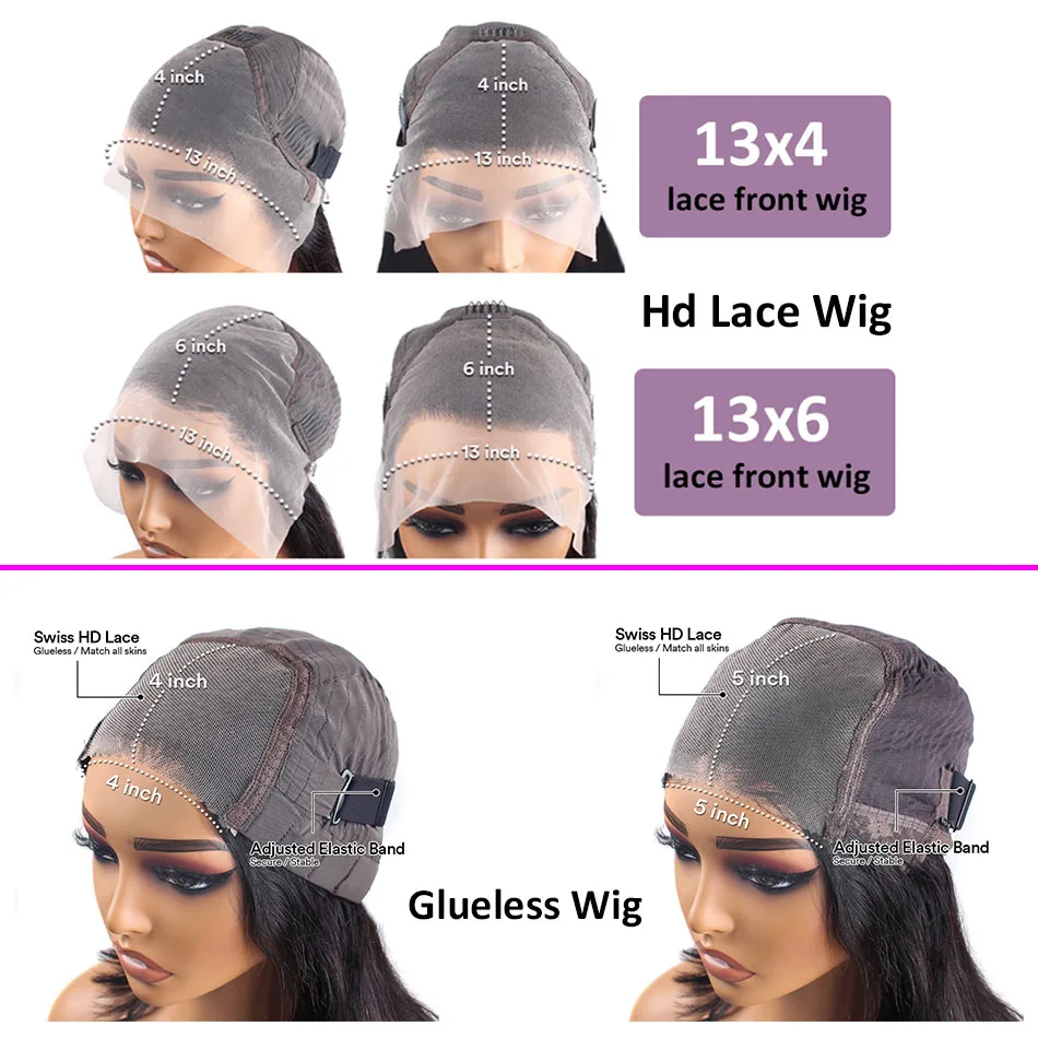 13x6 Lace Wig 100% Human Hair 13X4 Straight 4x4 5x5 Lace Frontal Wig Lace Front Ready To Wear  Glueless Brazilian Wig For Women