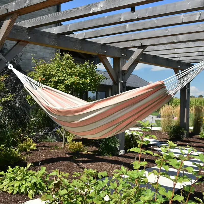New Orange Colored Comfy Hammock - Relax and Enjoy the Great Outdoors in This Super Soft and Durable Swing Bed! 1