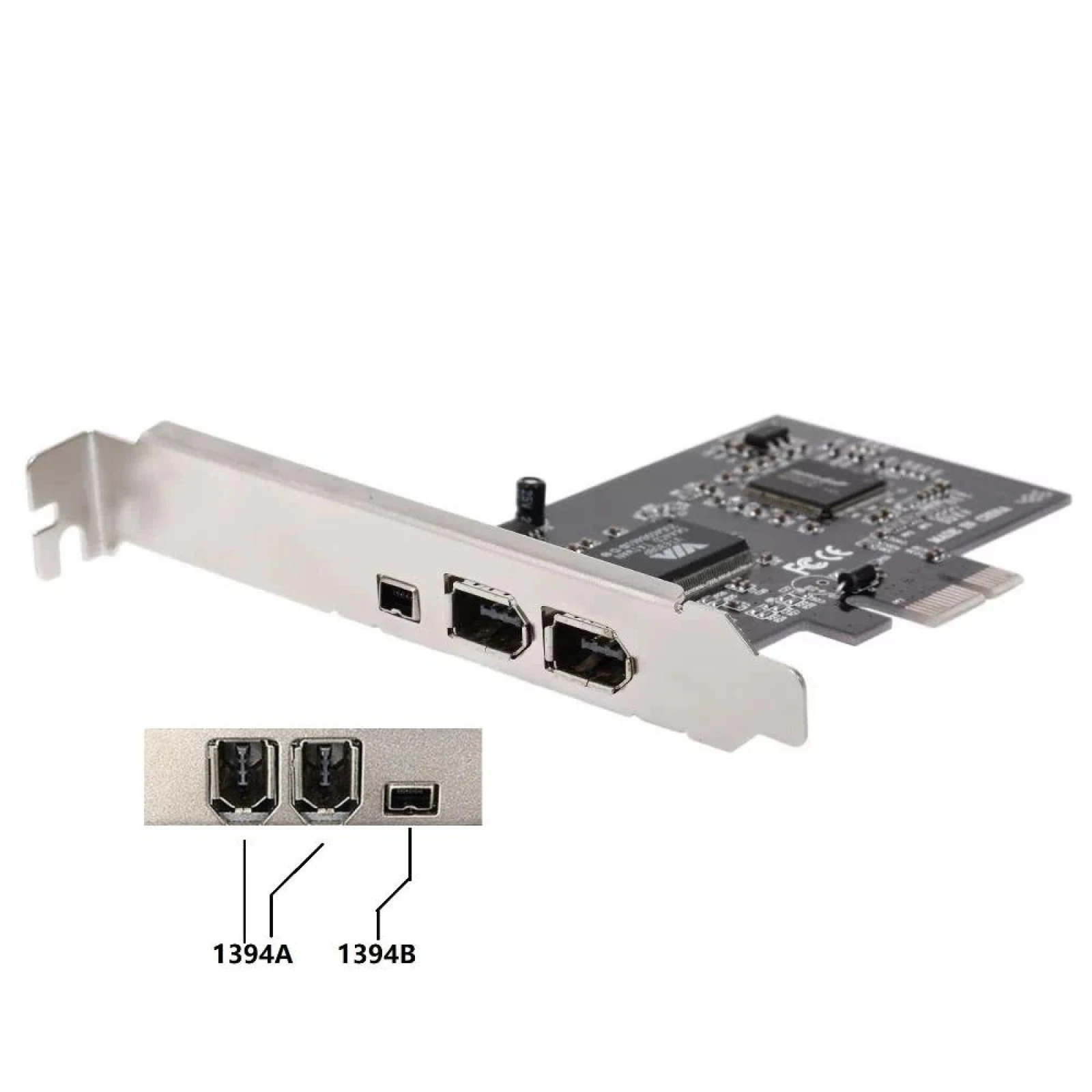 Padarsey PCIe 3-poorts 1394A Firewire uitbreidingskaart, PCI Express