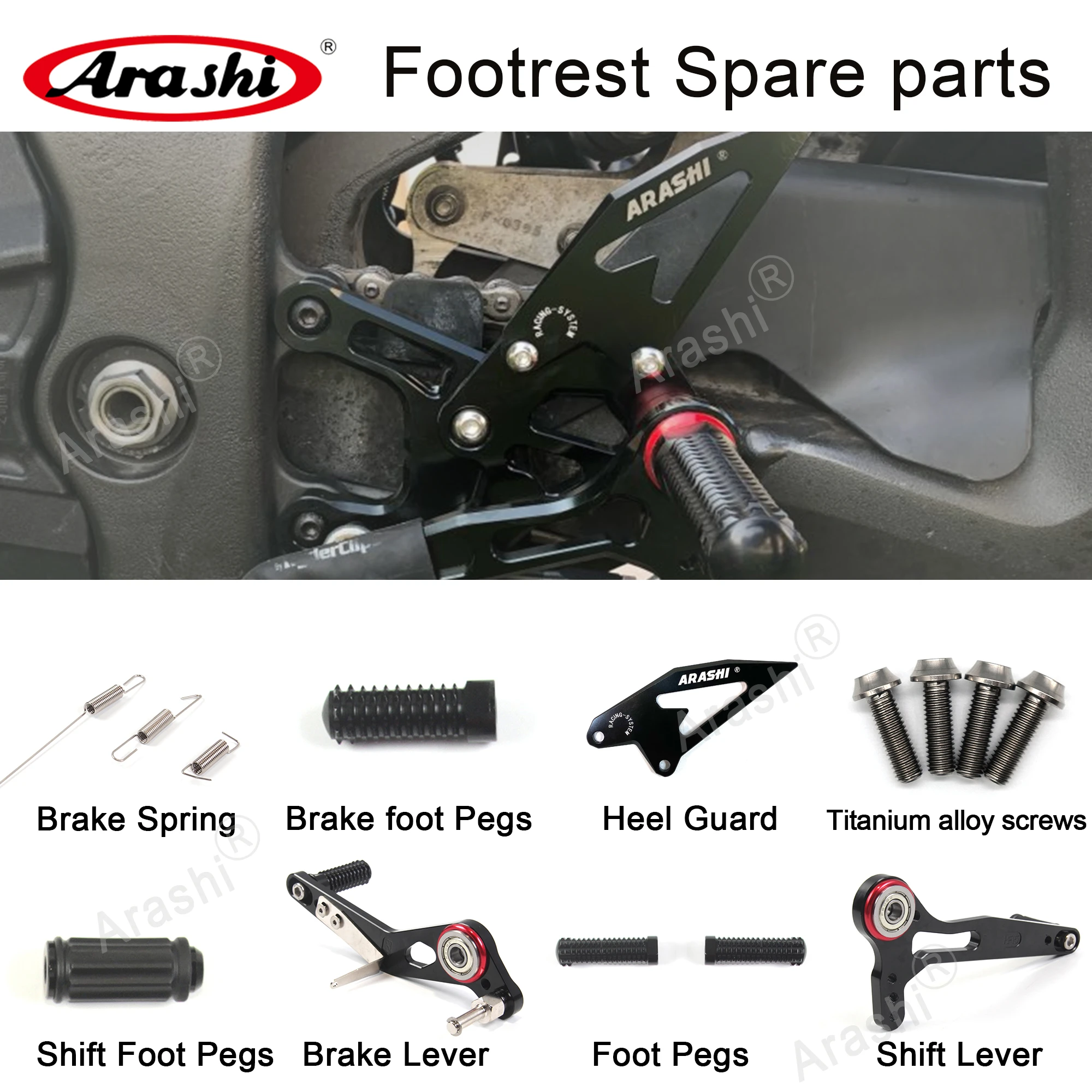 Arashi Spare Parts Adjustable Rearsets Replacement Shift Linkage Lever