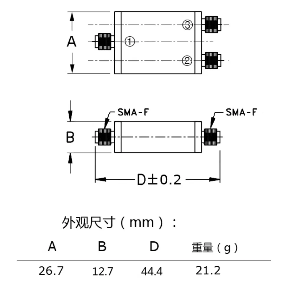 ISM 주파수 전력 분배기, 전력 분배기, 결합기, SMA, 400-460MHz, 0.7 계량기