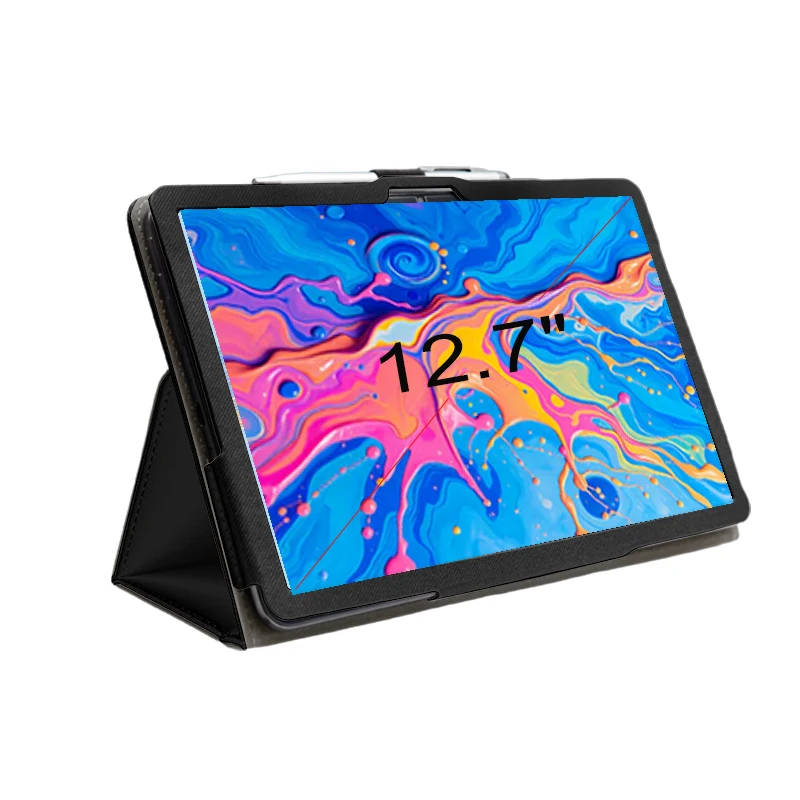Folding Stand Protective Cover with Pencil Holder and Wrist Strap