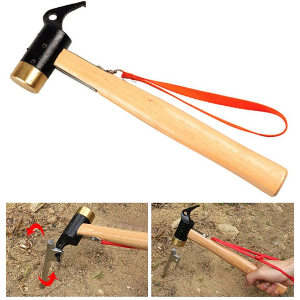 Tent Stake Mallet Hammer Camping Tent Nail Hammer Puller Portable