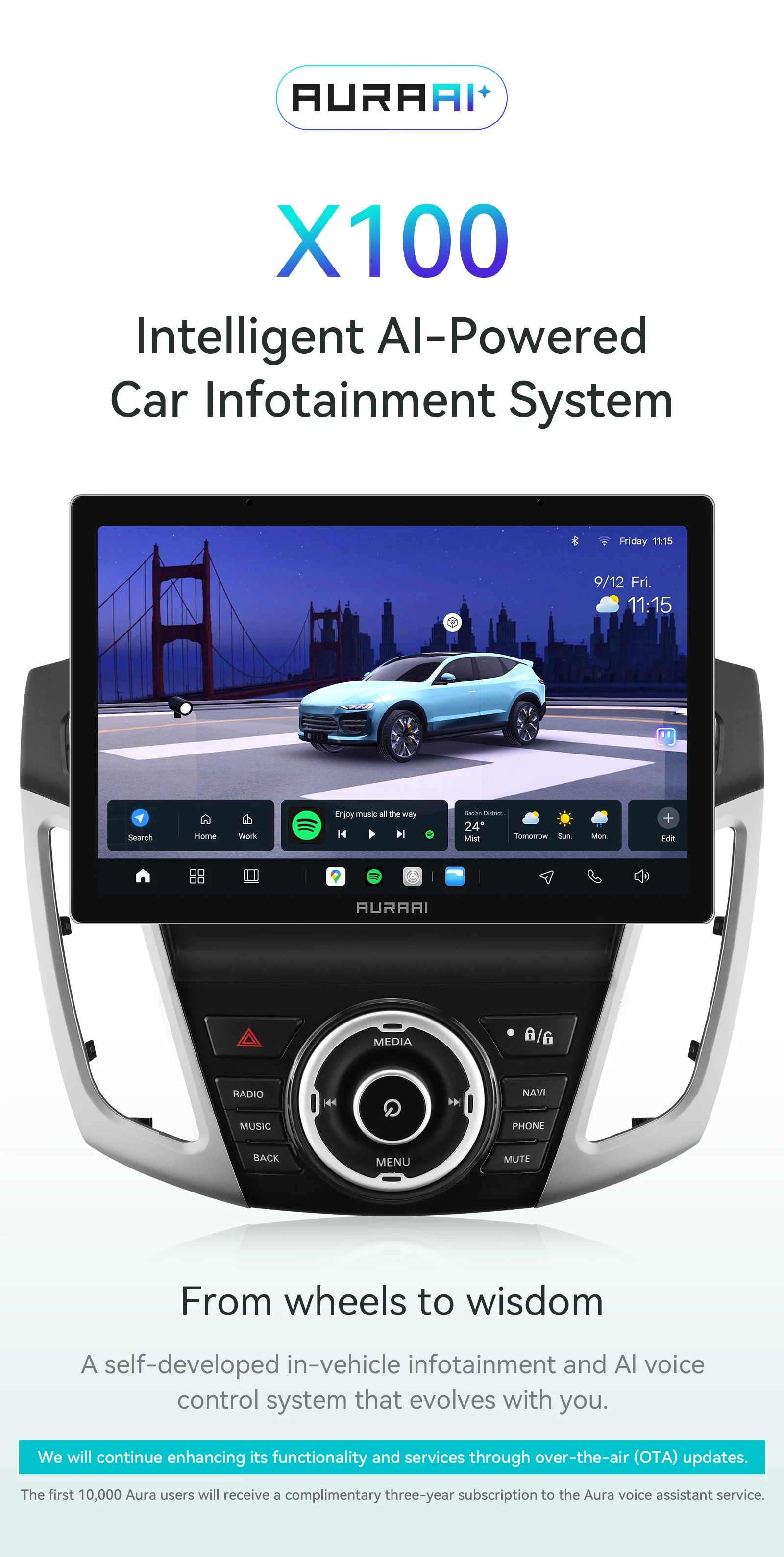 8 + 256G Carplay Android Auto radio Autoradio Für Ford Focus 3 MK3 2011-2019 multimedia 2K intelligente Bildschirm ADAS 360 Kamera 2din – Detail 1