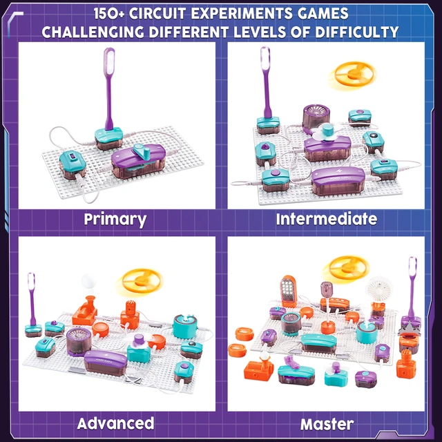 Science Circuit for Kids - DIY Electronics Exploration Kit with 150+ Physics Projects