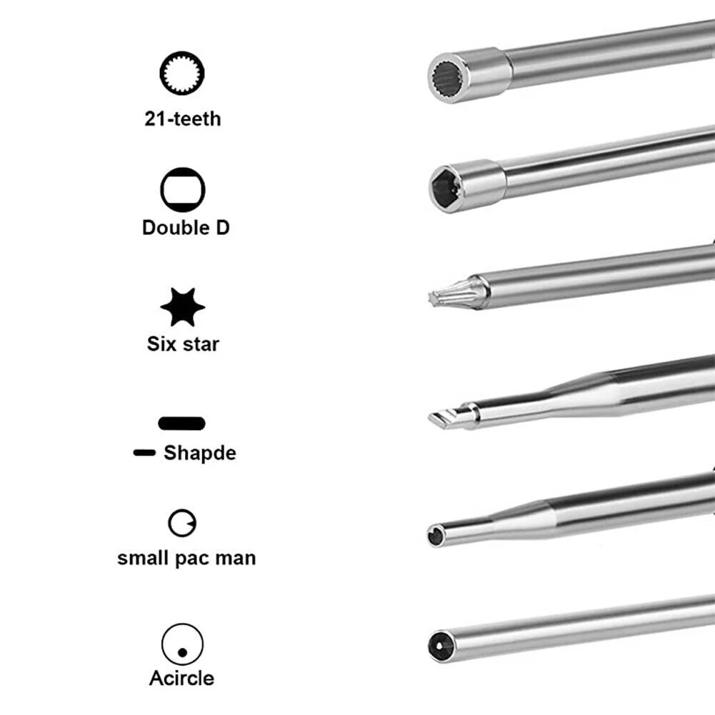 Carburetor Repair Tool Kit Carburetor Repair Tool Screwdriver Carburetor Adjustment Tool Single D Double D 7 21 Teeth Splined Hexagon Hex Socket Kit Set Stainless Steel