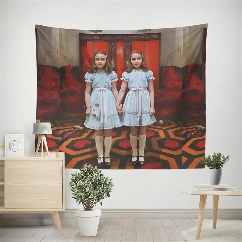 

Aertemisi The Shining Twins Tapestry Wall Hanging Art for Bedroom Living Room Decor College Dorm Party Backdrop Home