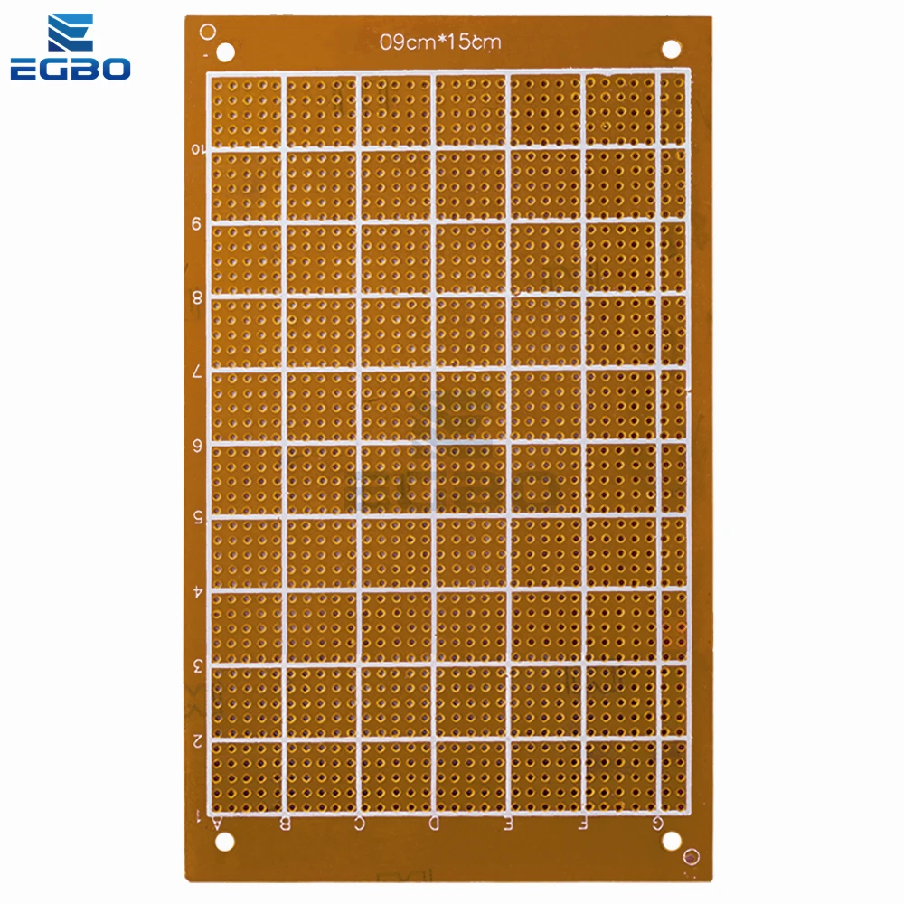1PCS 9x15 9*15cm 단일 측면 프로토타입 PCB 범용 보드 실험용 베이클라이트 구리판 회로 보드 노란색