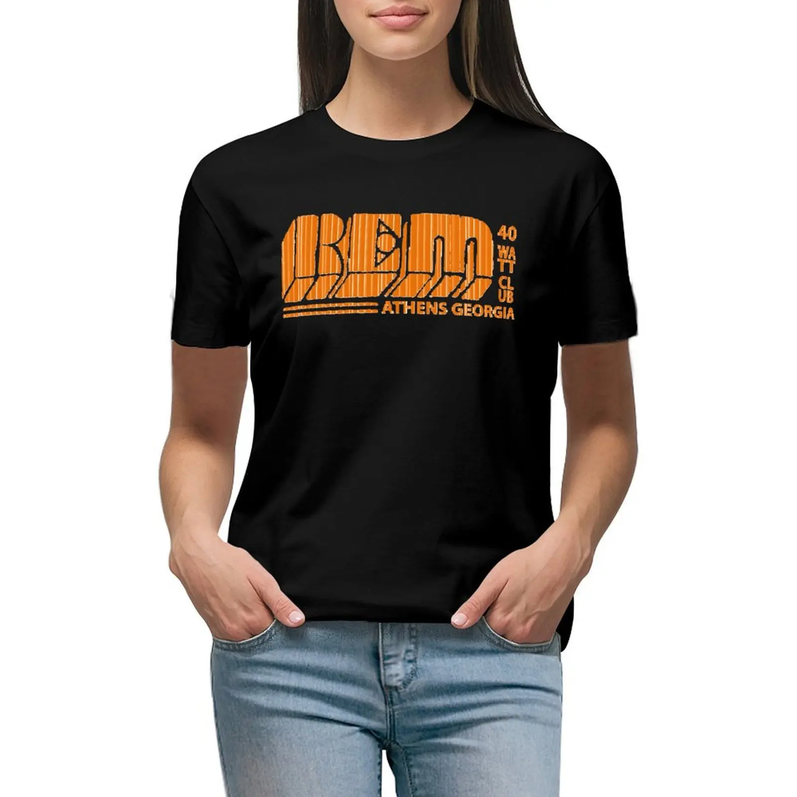 

REM Vintage REM, Vintage REM T-shirt summer tops funny cute tops western t shirts for Women