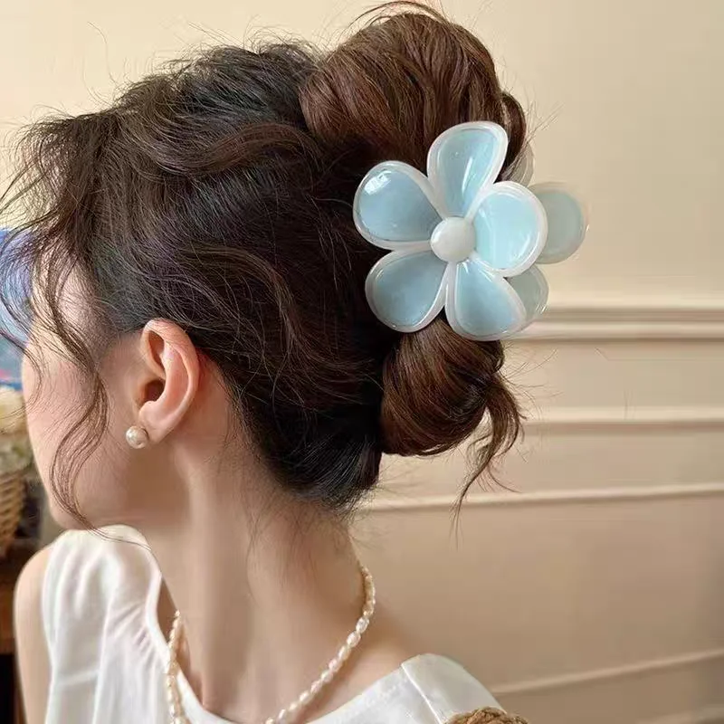 Flower Bohemia Hair Claw Women Simple Ponytail Korean Hairpin Hair Crabs Headwear Fashion Summer Beach Hawaii Hair Accessories