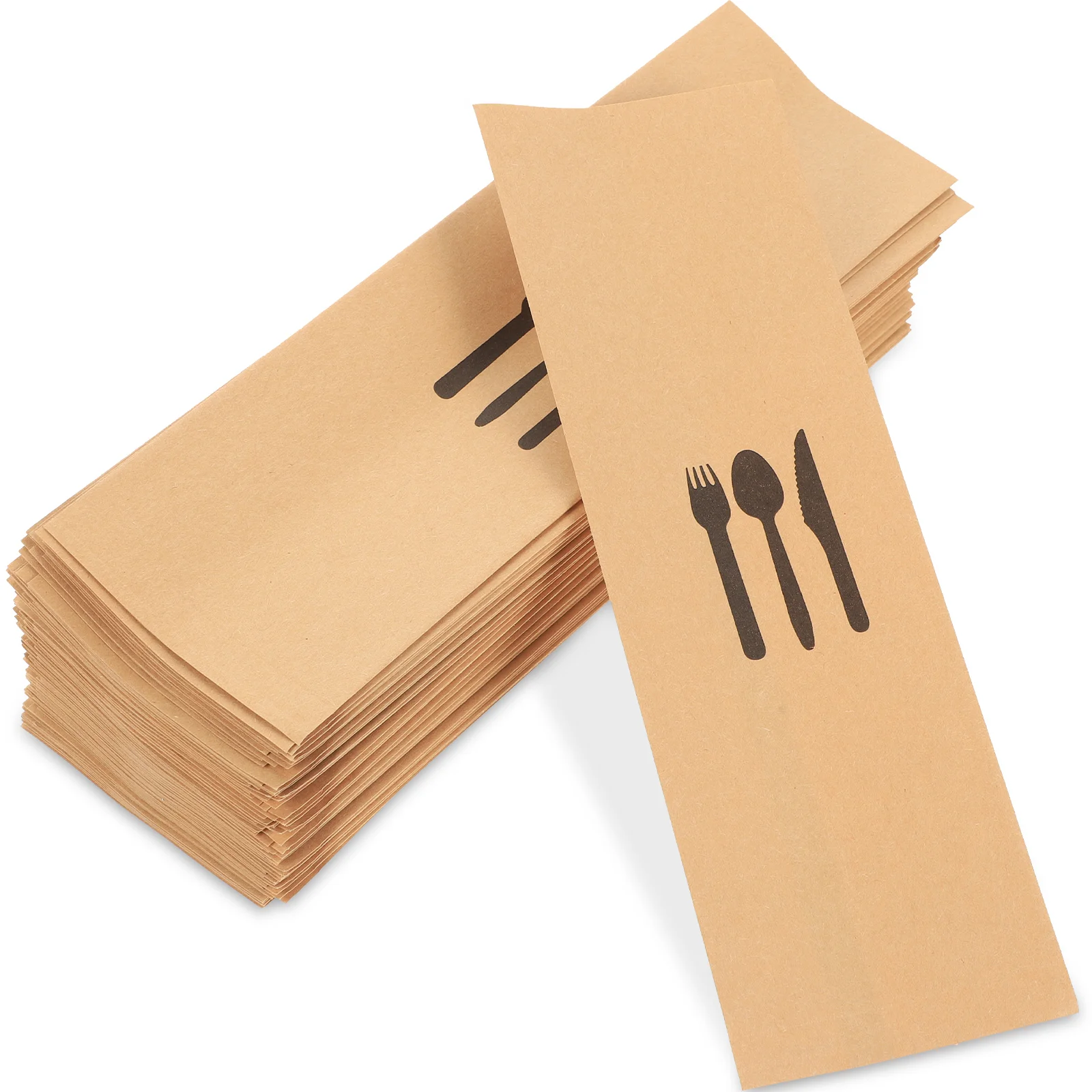 Cutlery Bags Paper Holder Silverware Bag Utensil Kraft Tablewarecover