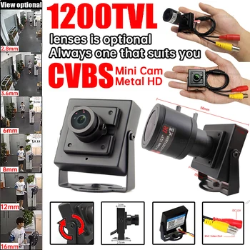 Super Small 1200TVL CCTV HD Metal Mini Camera Analog Security Surveillance Micro Video Monitoring Security Vidicon With bracket 1