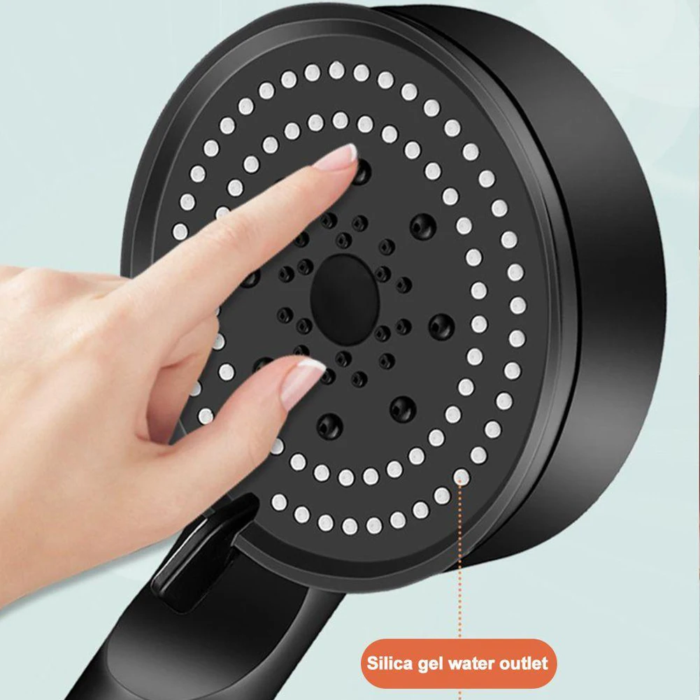 

Насадка для душа с ручной регулировкой, черная душевая лейка для ванной комнаты, Набор насадок для душа высокого давления из модернизированного АБС-пластика