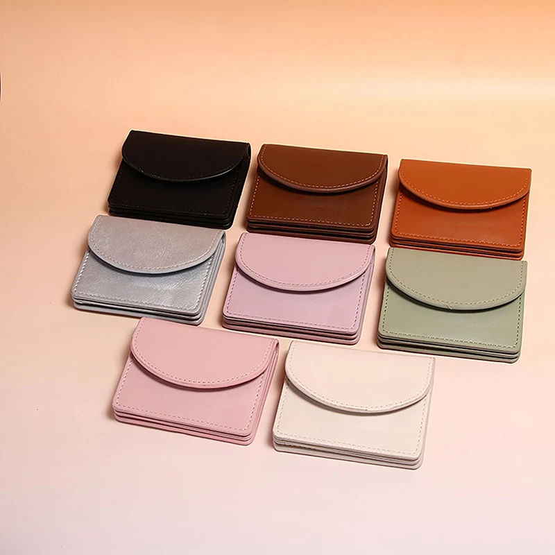 

New Short Wallets Female Fashion PU Leather Hasp Small Purses Simple Cover Type Coin Wallet Money Coin Bag Mini Card Holder