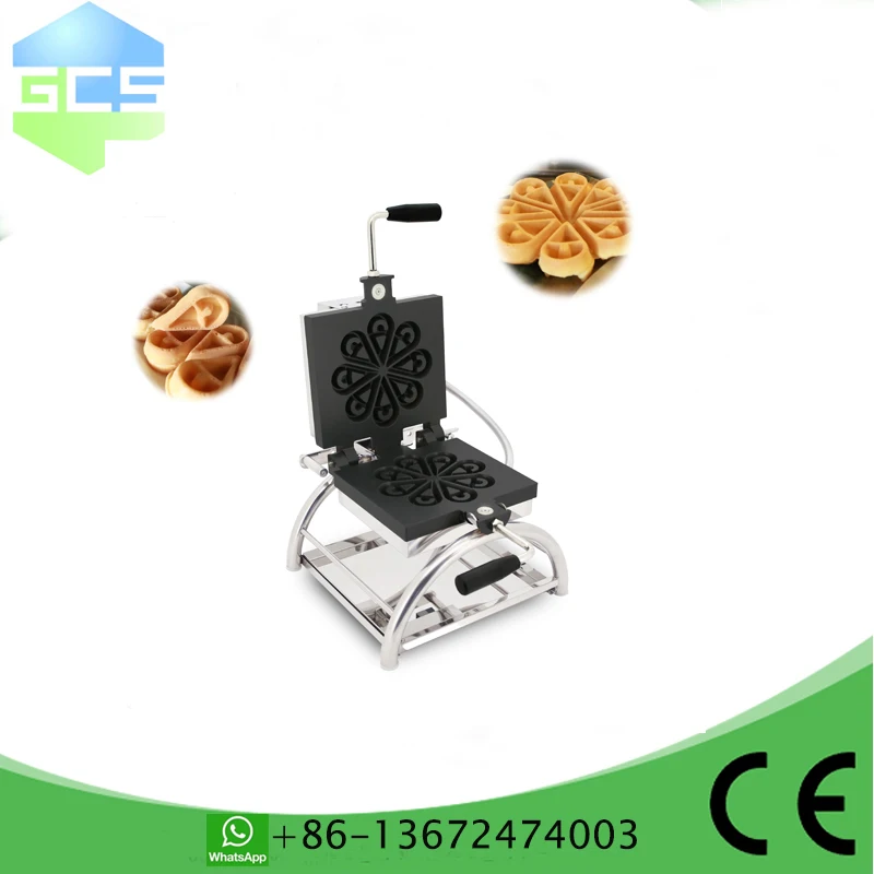 lectric Rotary Petal Waffle Machine Water Drop Shape Waffle Maker Non Stick Pan Snack Cake Oven Commercial 110V 220V