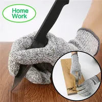 A Pair Anti Cut Proof Gloves Hot Sale Grey Black Anti Cut Level 5 Safety Work Gloves Glass Cutting Safety Protection - Image 2