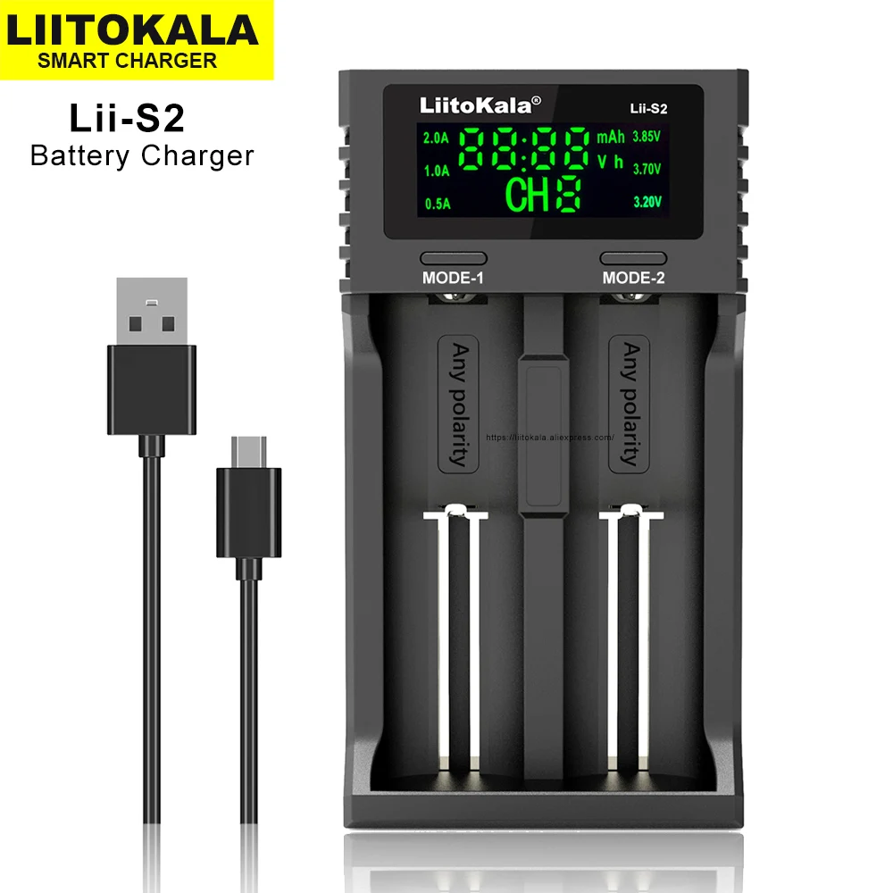 Charger Adapter Battery Charger USB Charging Cable Battery Charger Adapter LiitoKala Lii-S2 Lii-402 Lii-202 Lii-500 Lii-PD4 3.7V 3.2V 18650 18350 18500 21700 14500 26650 AA NiMH Lithium-Battery Charger