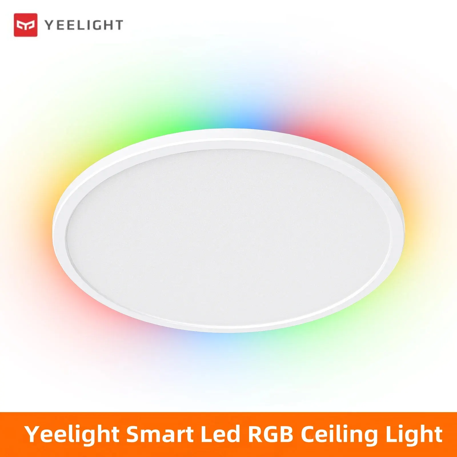 مصباح سقف Yeelight الذكي القابل للتعتيم والتحكم الصوتي، بتقنية Wi-Fi و RGB، متوفر بقدرات 18 واط و 21 واط و 47 واط، بتصميم فائق الن...