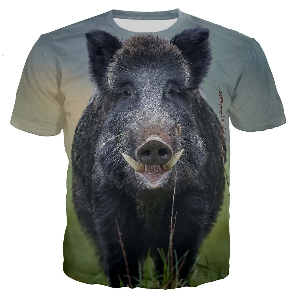 cheap t shirts for men 2022 A Wild Boar Men/women New Fashion Cool 3D Printed T-shirts Casual Style T Shirt Streetwear Tops Dropshipping full t shirt for men