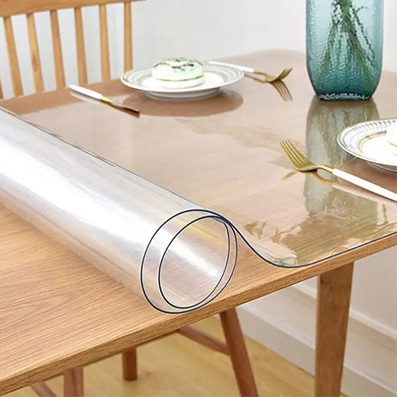 Clear Desktop Protector Mat Transparent Nonslip Table Placement Cover for  Dining Tables Waterproof Table Mat Home Accessories